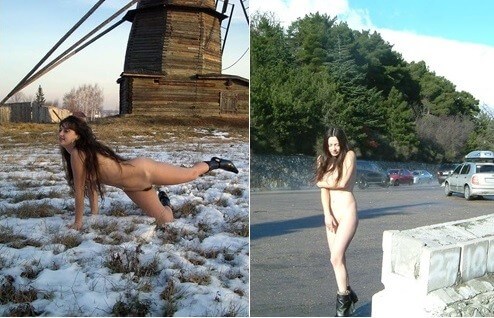 Beautiful Suntan Stretches-Winter Sport pics - A person without clothes is closer to nature