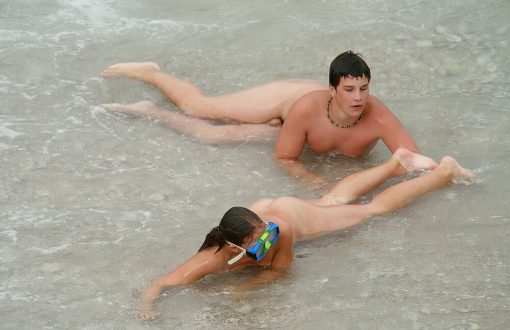 Wading In The Shallows pics - In our home, we are all nudists