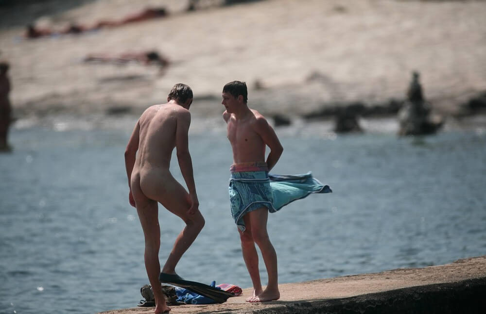 Nudists Boys - Water Prep On The Ledge - The sacred significance of the nude
