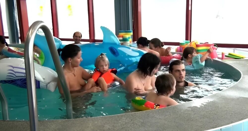 Indoor Swim Exercise - A defining feature of naturism is the absence of clothing