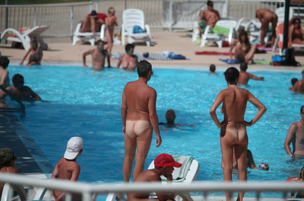 Pool-Shore Group Exercise - Ideological naturists: exclusive materials