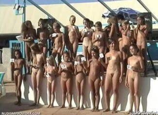 Junior Miss Pageant France video 2 - Many naked men and women