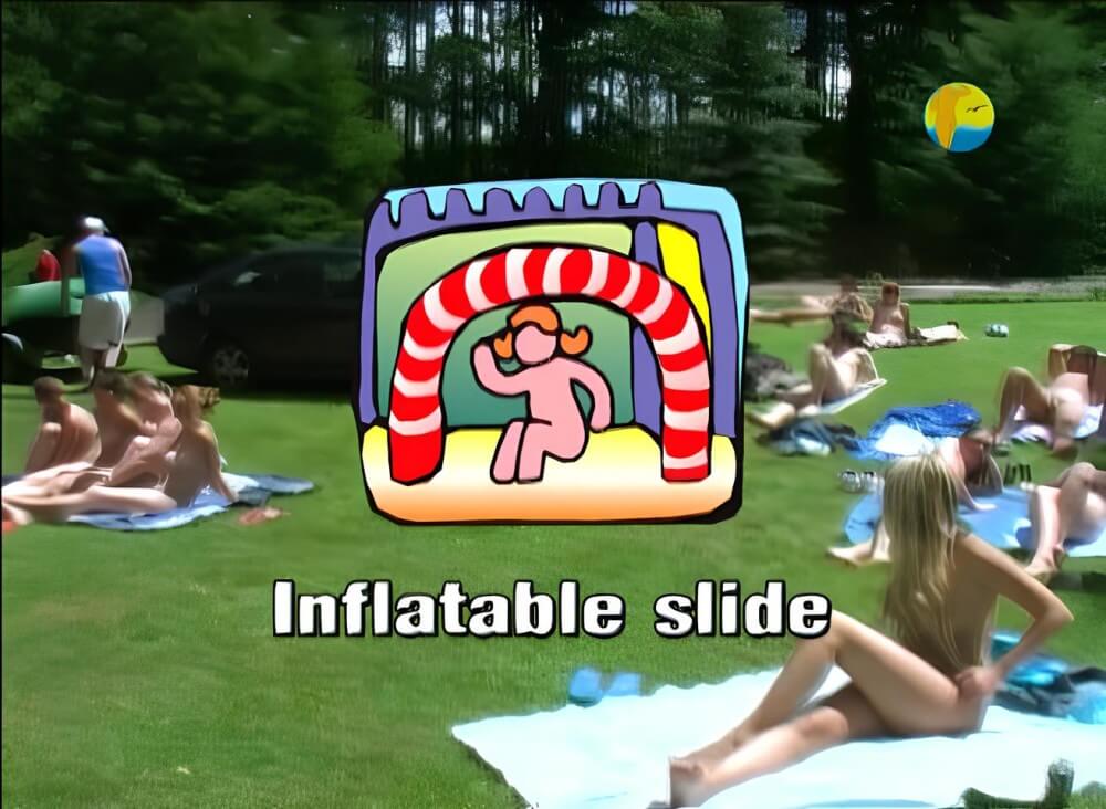 Naturist: Freedom: Inflatable Slide - Nudism and naturism are a path to self-acceptance