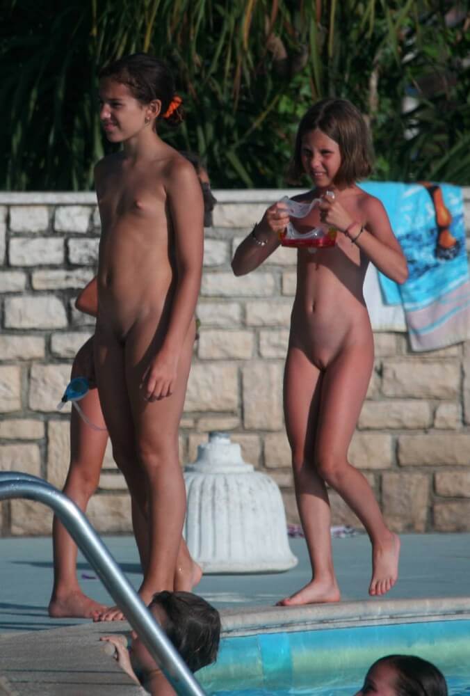 Two Poolside Nudist Girls pics - Mutual respect as an important part of the naturist community