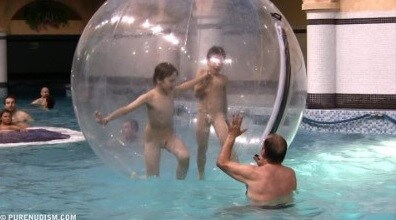 Aquatic Park Zone 1 - Wearing less clothing is fashionable